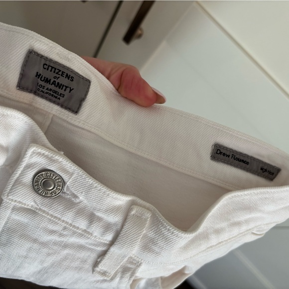 Citizens of Humanity Drew Flounce High Rise White Jeans 28 Boho Bell - Picture 5 of 6